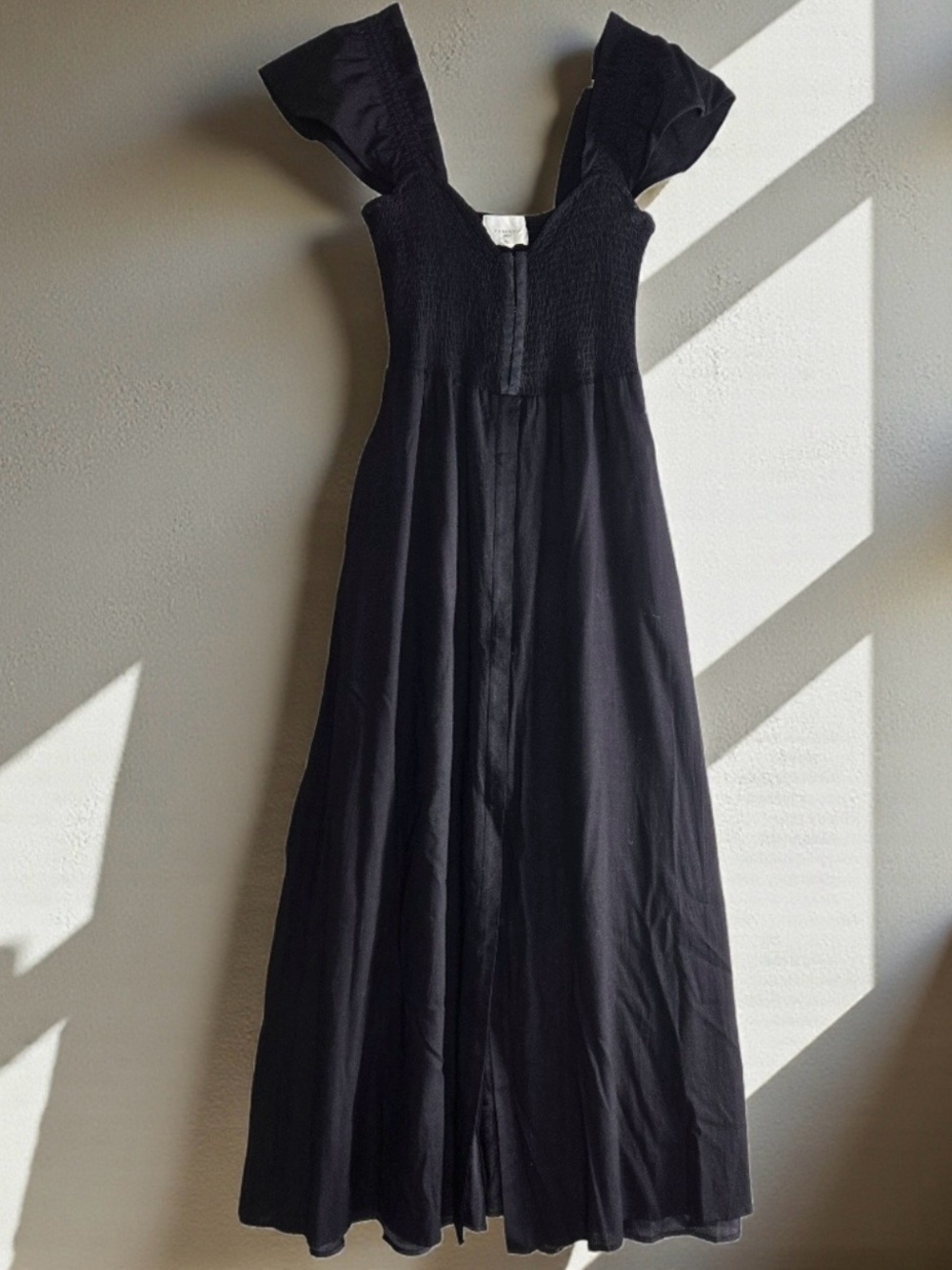 Pomander Place Phoebe Smocked Maxi Dress Black Bustier Corset Tuckernuck Medium
